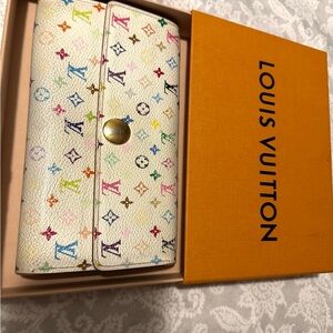 Louis Vuitton vintage White Murakami Wallet 1976